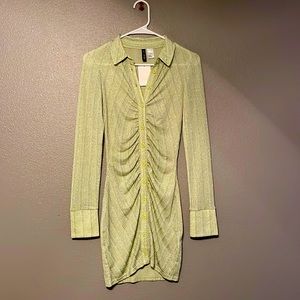 Sparkly Green Long Sleeve Dress